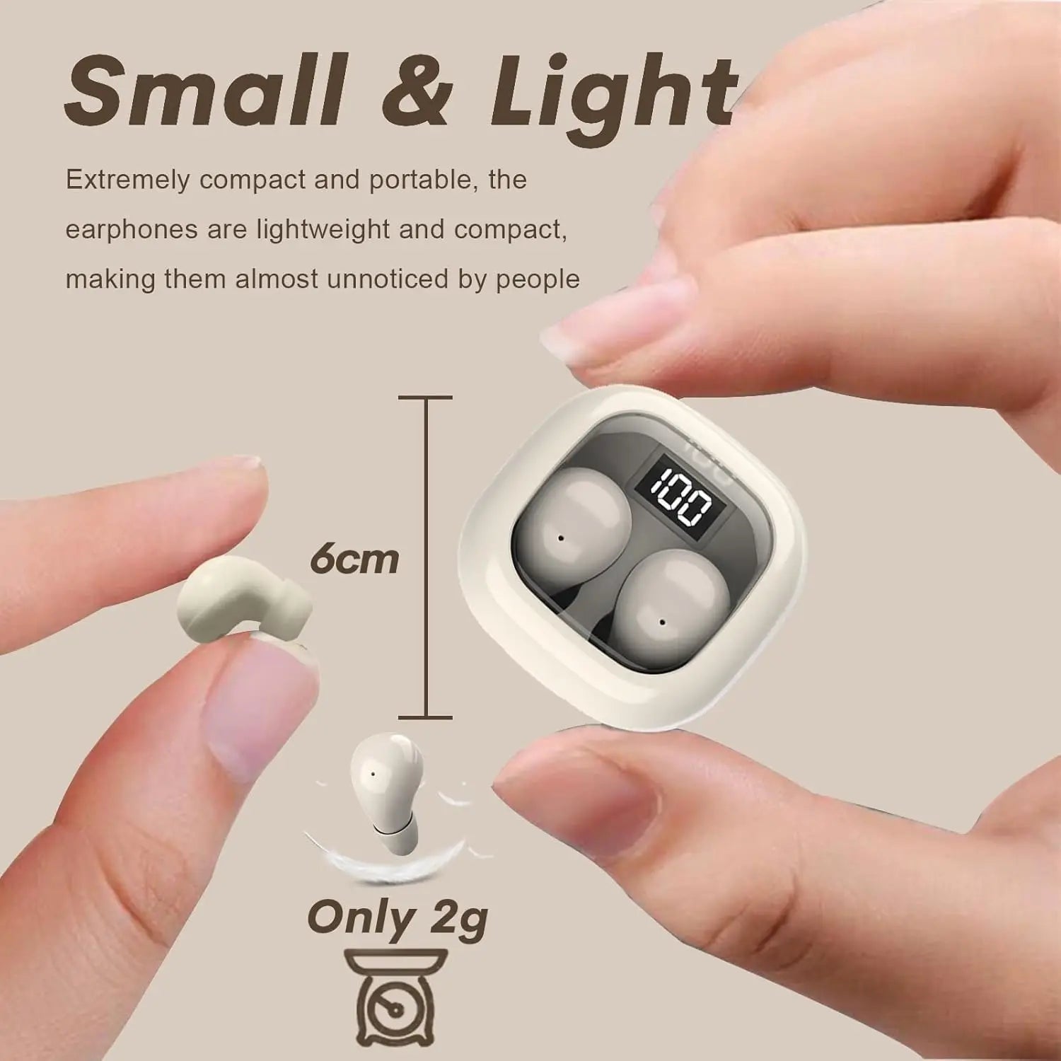 Smallest Invisible Mini Earbuds Wireless Bluetooth, Micro Tiny Discreet Hidden Headset Sleep Earphone,For Small Ear Canals