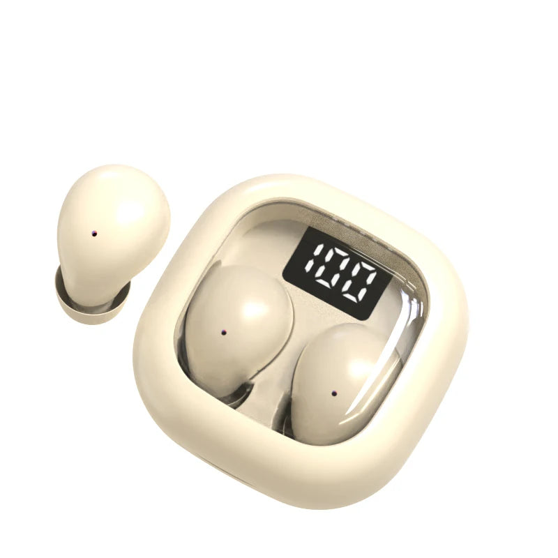 SK Small Earbuds Wireless Bluetooth Headset,Headphones Sport,Sleep,Work,In Class Invisible Wear,Bass Sound Quality Earphone 2024